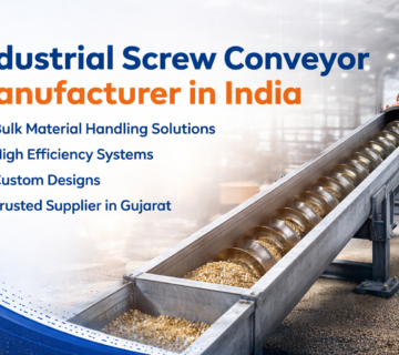 Industrial screw conveyor system for bulk material handling in manufacturing industry India