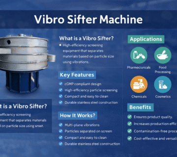 Vibro Sifter Machine used for industrial and pharmaceutical powder sieving and particle separation