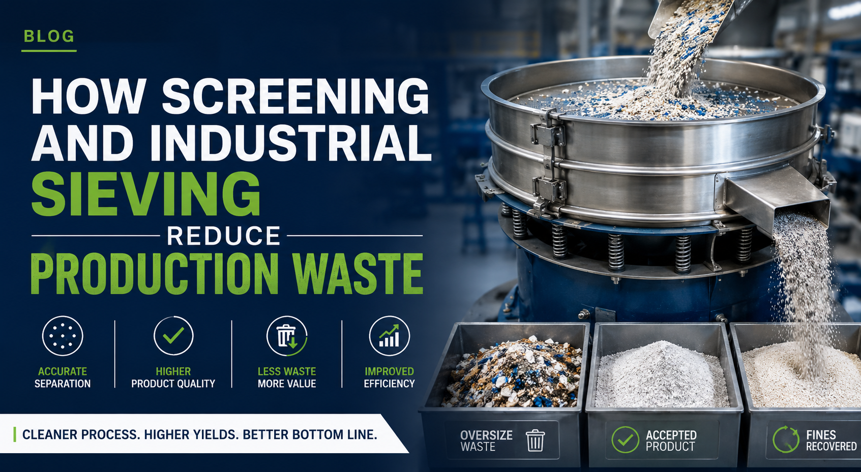 Screening and industrial sieving
