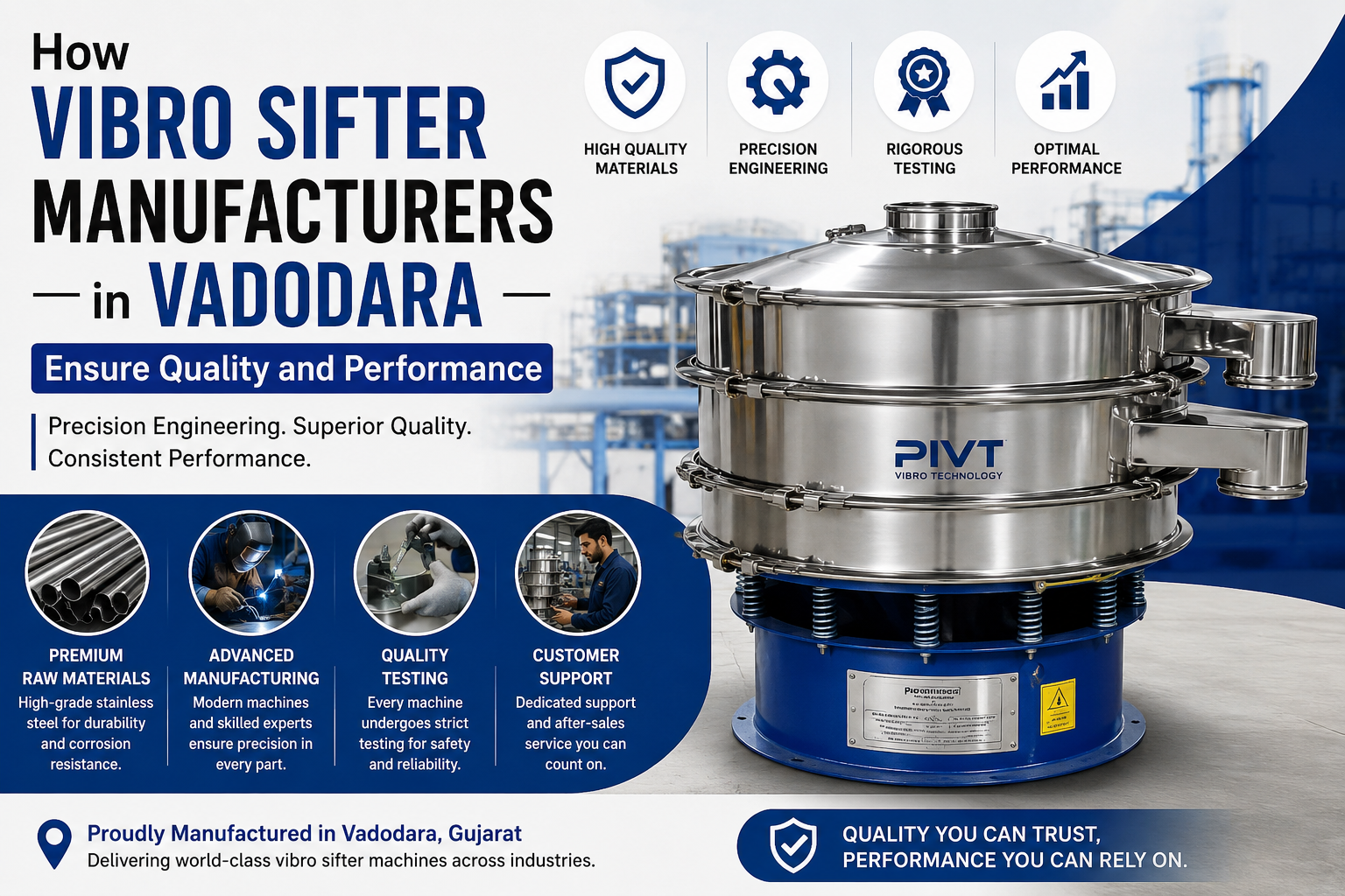 Chemical vibratory sifter